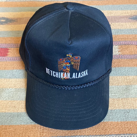 Vintage Accessories Vintage Ketchikan Alaska Souvenir Navy Ball Cap